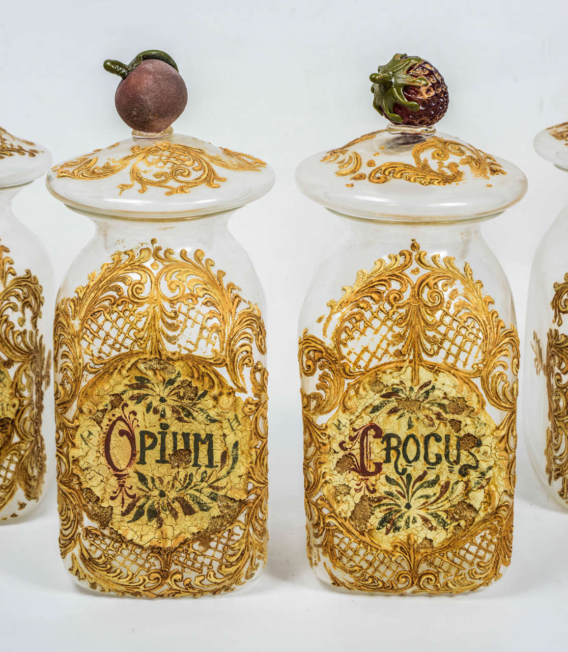 Set of Six Apothecary Jars in Glass In Excellent Condition In Saint ouen, FR