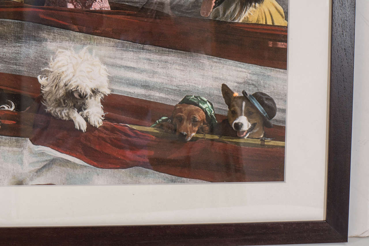 20th Century Dogs Dressed in Circus Bleachers Print For Sale