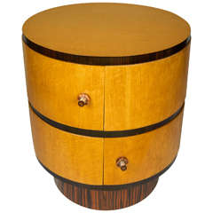 Impressive Art Deco Round Occasional Side-Bar or Books Table 1