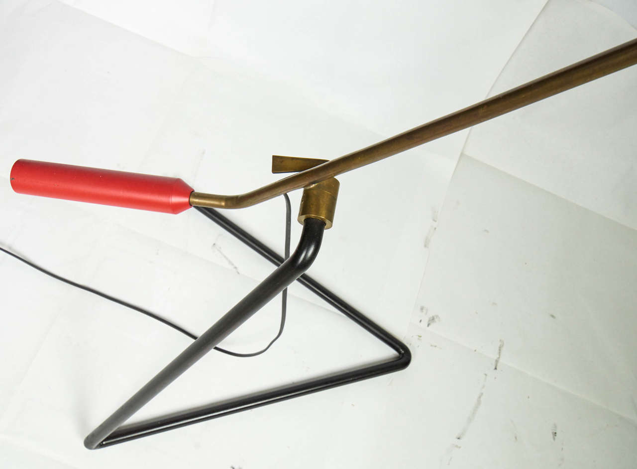 Italian Rare mid century  Stilnovo 1950s Adjustable Floor Lamp