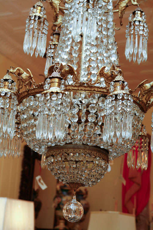 French Large Empire Style Grand Salon Chandelier For Sale