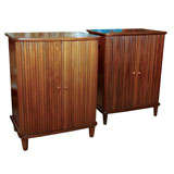 Pair of Tambour Door Cabinets