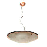 Copper and Glass Hanging Fixture by Stilnovo