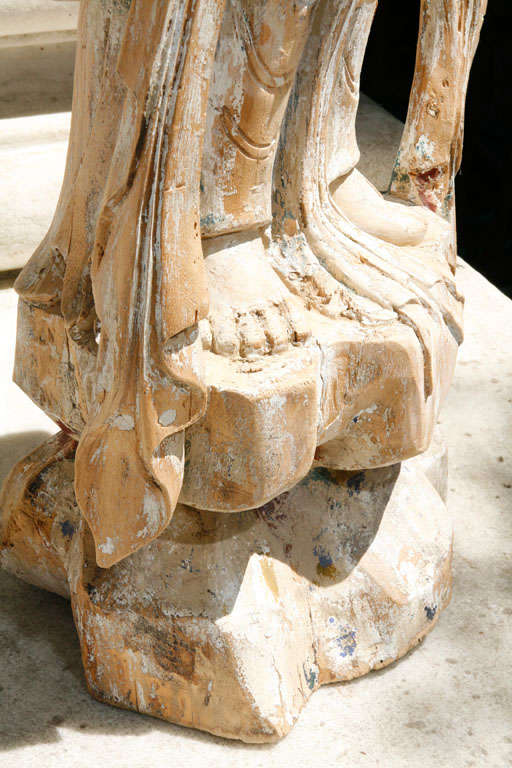Large Carved Wood Quan Yin 4
