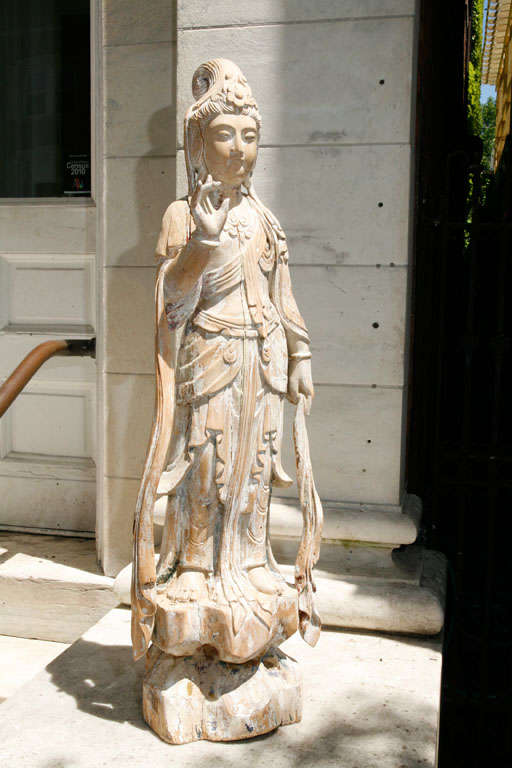 Large Carved Wood Quan Yin 6