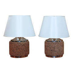 Cork and Chrome Lamps