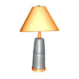 Matte Blue Pottery Lamp