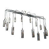 Asymmetric Chrome Spider Chandelier