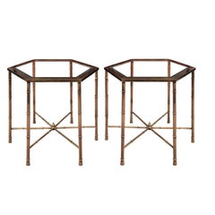 Pair of Mastercraft Faux Bamboo Occasional Tables