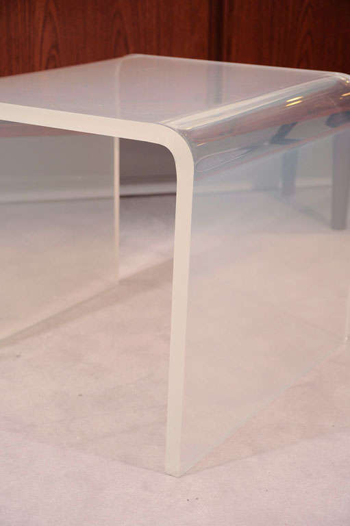 Lucite Waterfall Coffee Table