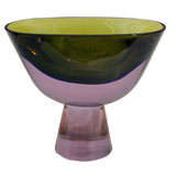 Vintage Italian Art Glass Footed Bowl by Seguso