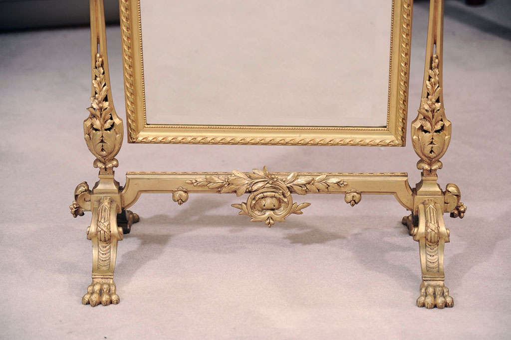 Ormolu 19th Century French Standing Vanity Mirror