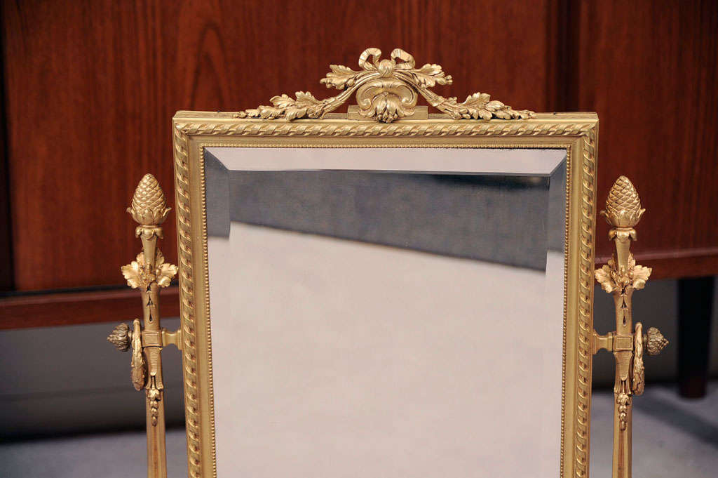 19th Century French Standing Vanity Mirror 1