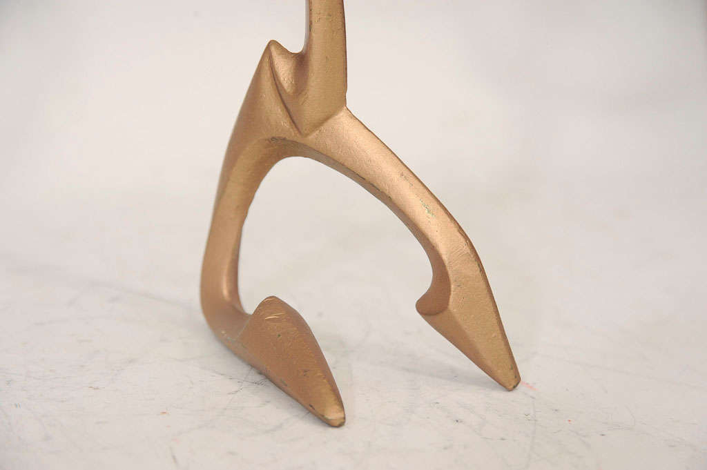 Pair of Frederic Weinberg Gilt Metal Sculptures 2