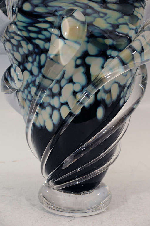 Large Will Dexter Studio Art Glass Vase 1