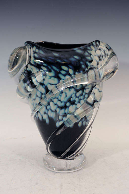 Large Will Dexter Studio Art Glass Vase 5