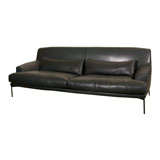Tacchini   Montevideo  Sofa  in  Black   Leather