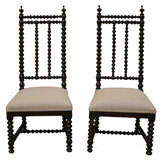 Pair of French Spool Chairs