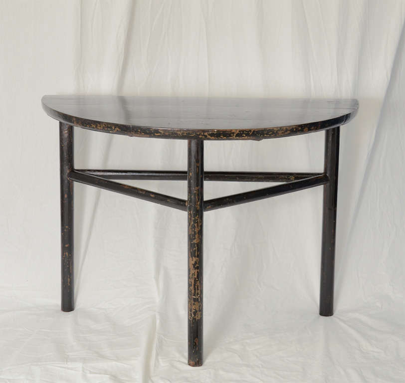 Mid-19th century Qing dynasty Shanxi demilune table.