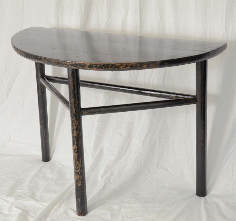 Demilune Table In Excellent Condition In East Hampton, NY