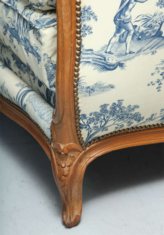 A French Louise XVI Style Hand Carved Fruitwood Daybed 2