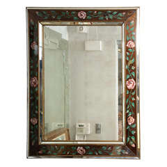Vintage An American Rectangular Mirror With Decorated Frame