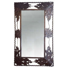 Forged Iron Floral Motif Mirror 10