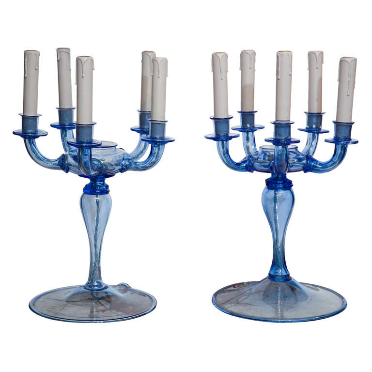 Glass candelabras for sale