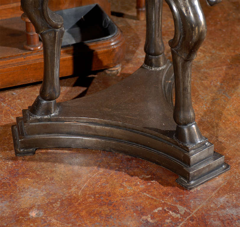 Bronze Horse Head Table In Excellent Condition In Atlanta, GA