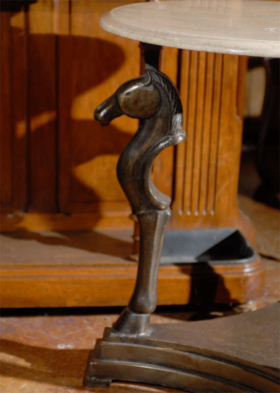 19th Century Bronze Horse Head Table