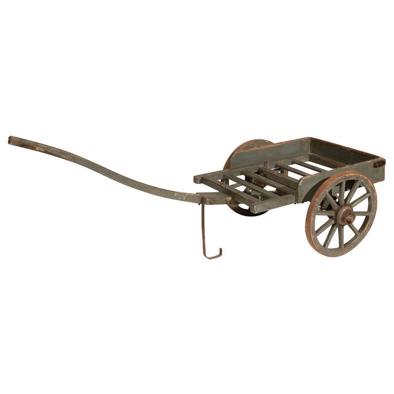 Antique Two Wheel Flower Cart For Sale