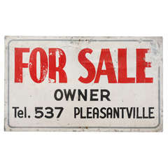 Vintage Pleasantville For Sale Sign