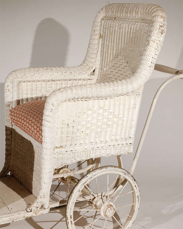 Antique Wicker Boardwalk Rolling Chair at 1stDibs