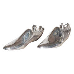Pair of Victorian Silverplate Shoe Warmers