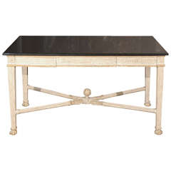 Neo Classic Desk with Black Marble Top