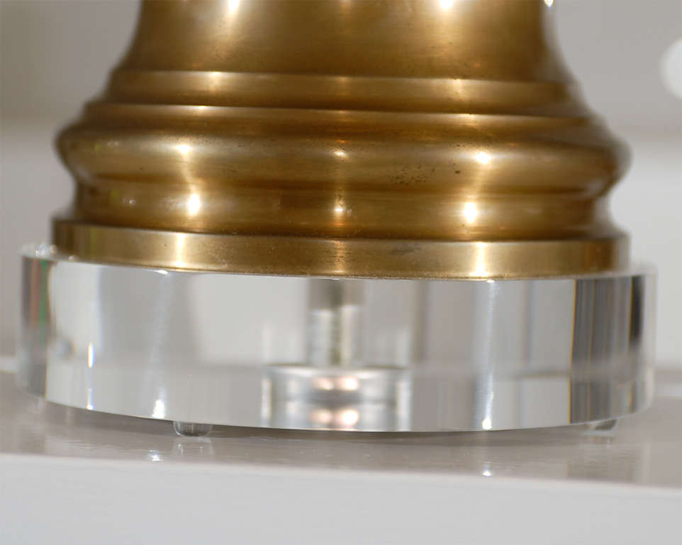 Pair of Bronze Ribbed Vessel Lamps 2
