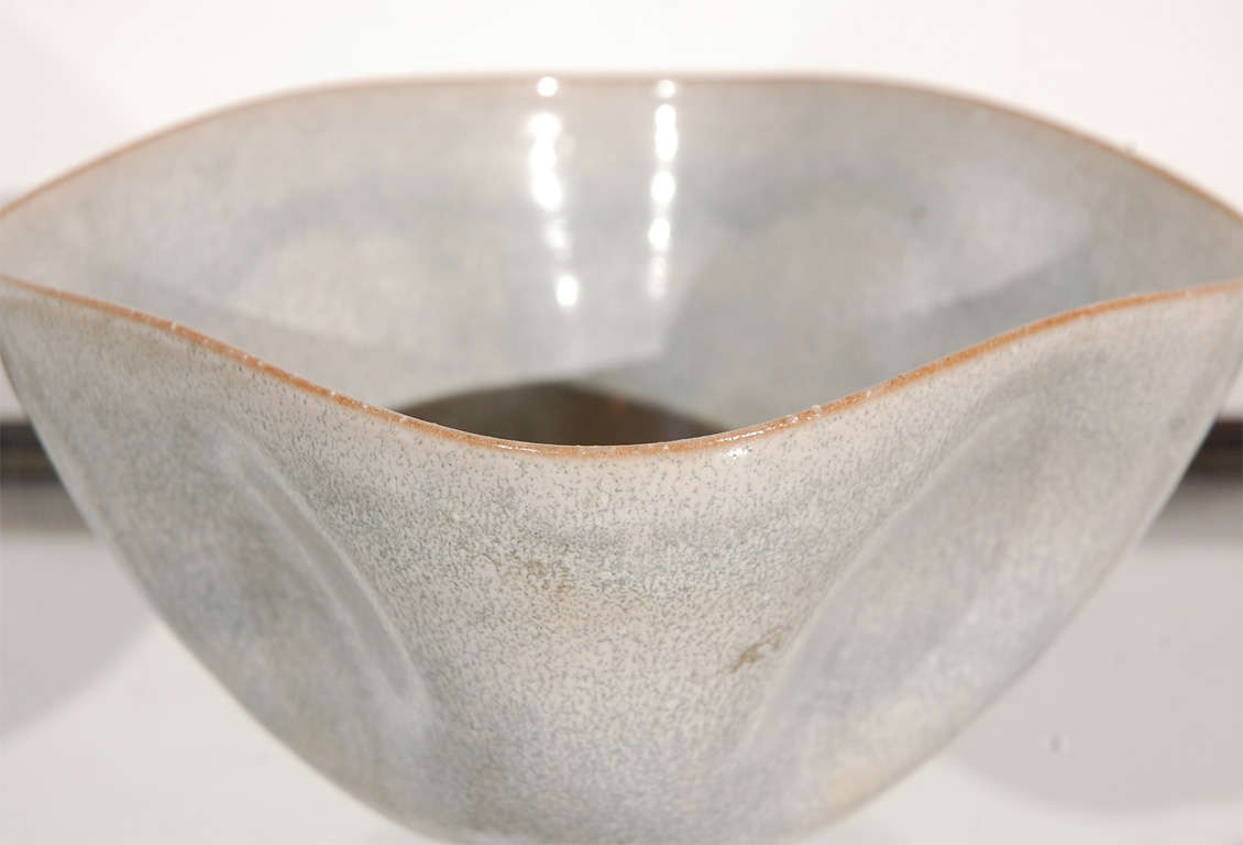 Mid-20th Century Early Natzler Pinched Bowl