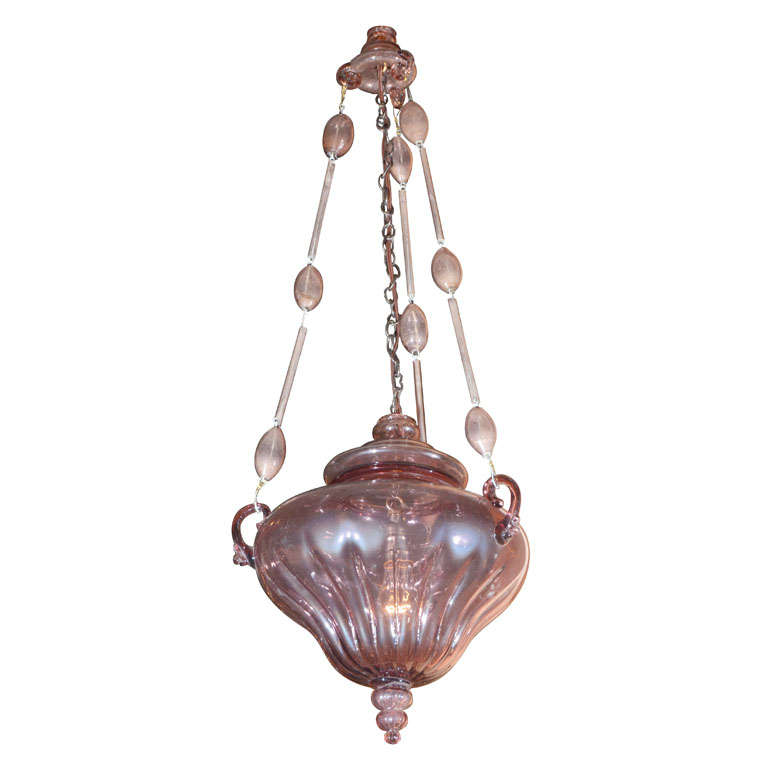 Murano Hanging Light Fixture at 1stdibs