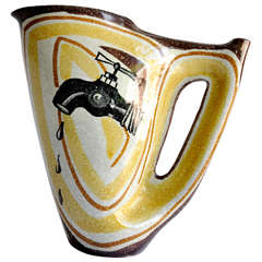 Mid-Century Ceramic"Crying Pitcher" by Ed Langbein