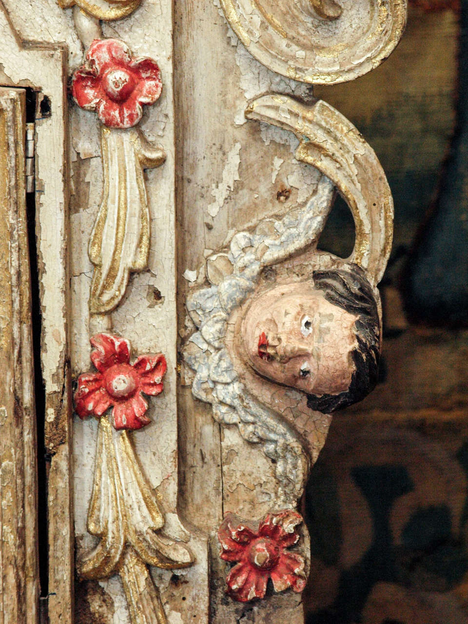 Italian  Polychrome Tabernacle In Good Condition For Sale In New Orleans, LA