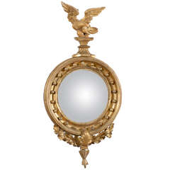 Convex Mirror with Eagle Cartouche