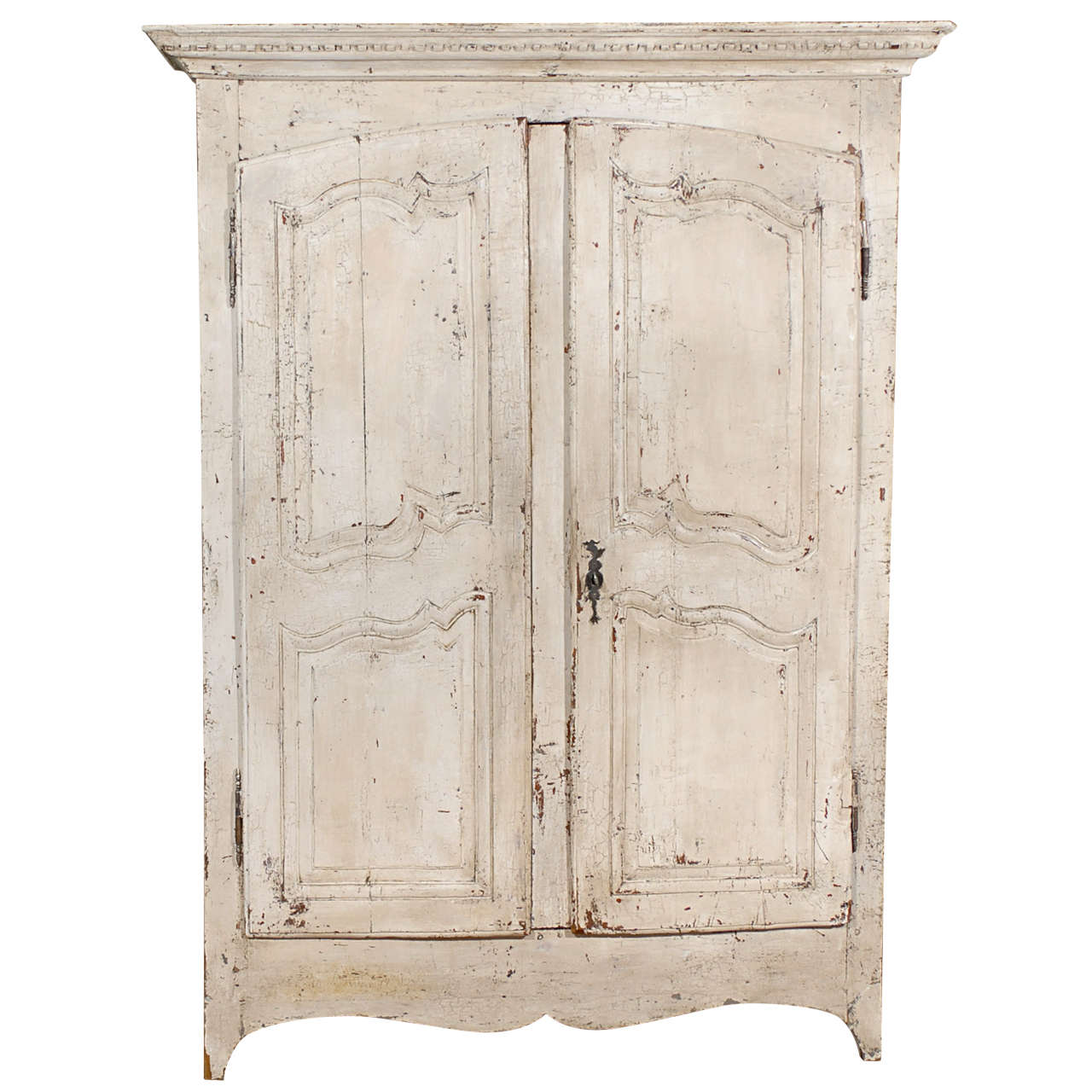 French Painted Chestnut Armoire