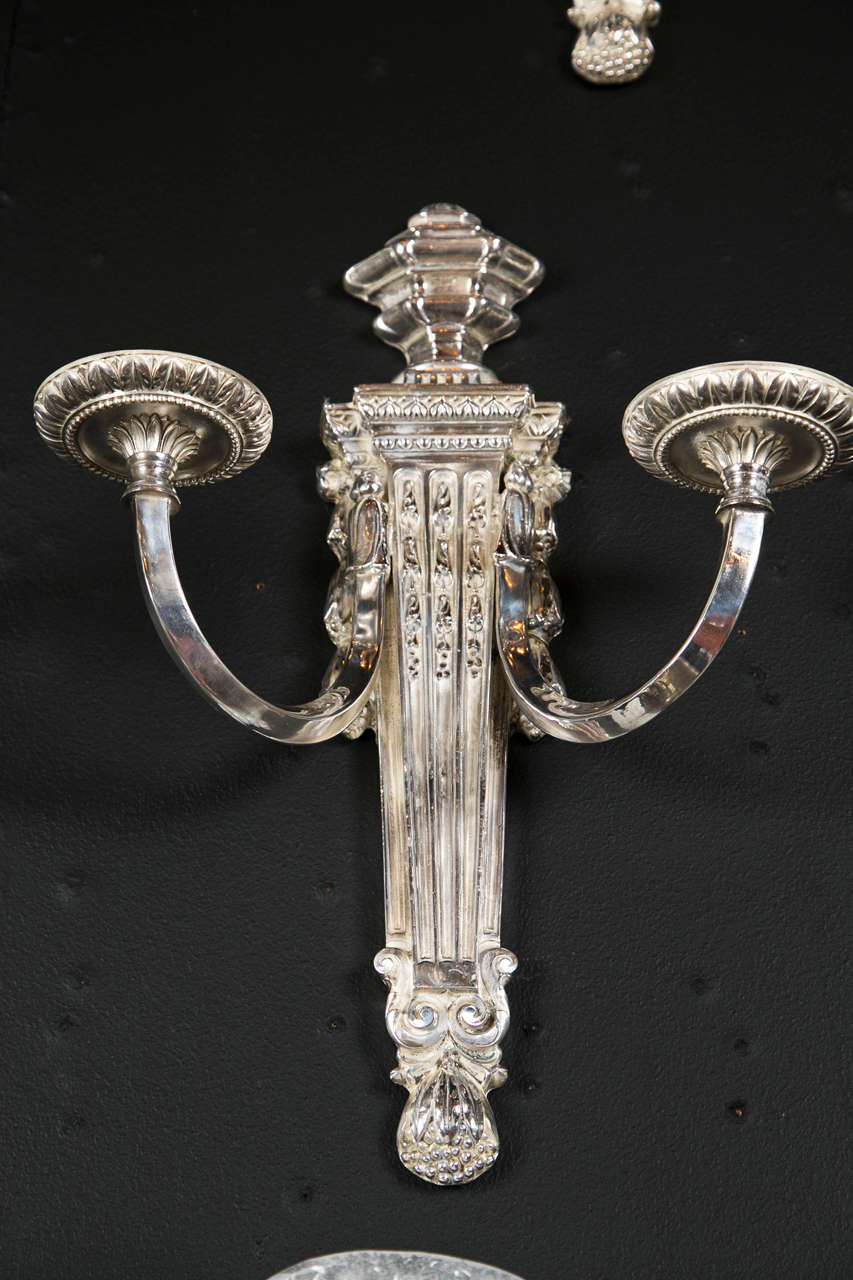 Caldwell Silverplated Sconces For Sale 1