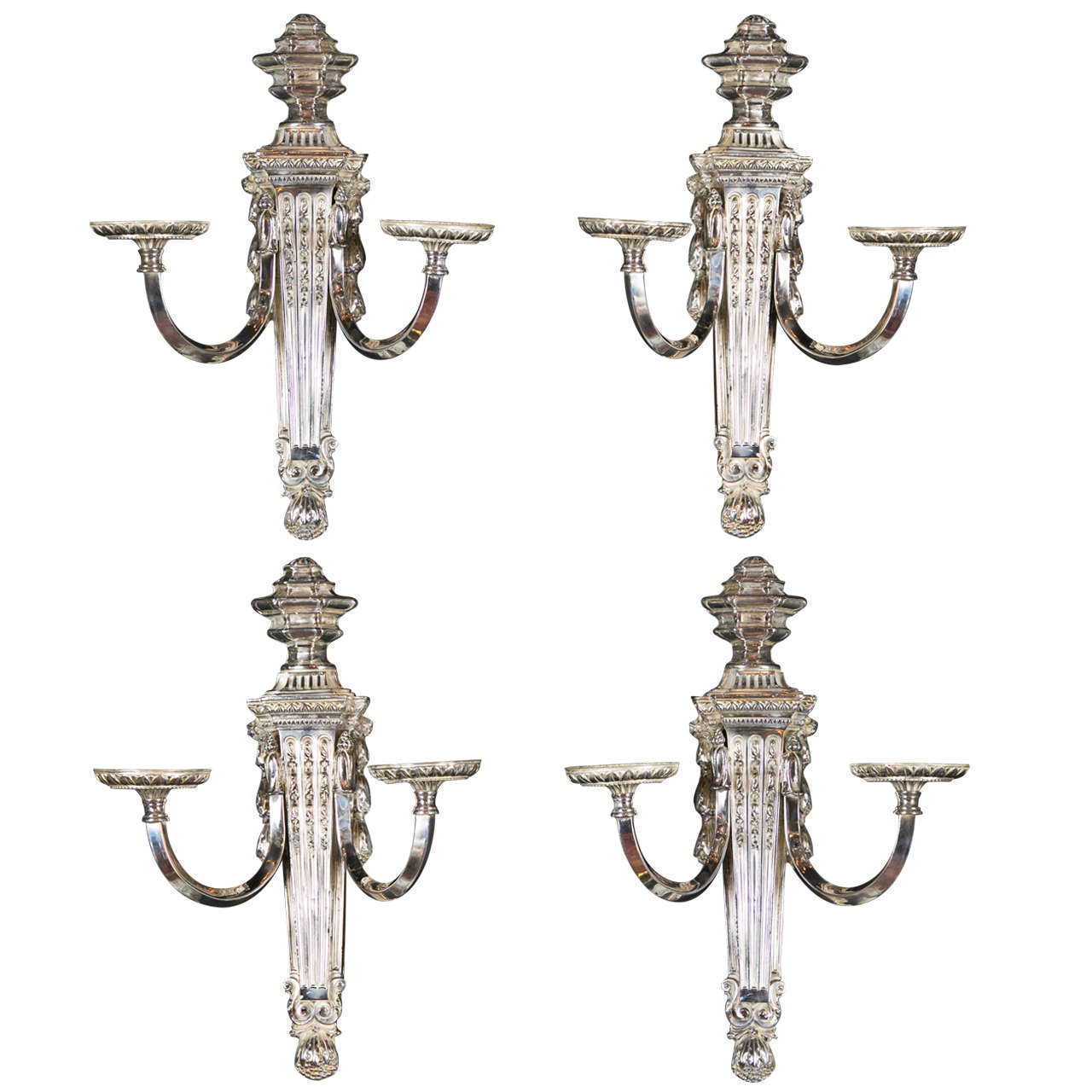 Caldwell Silverplated Sconces For Sale