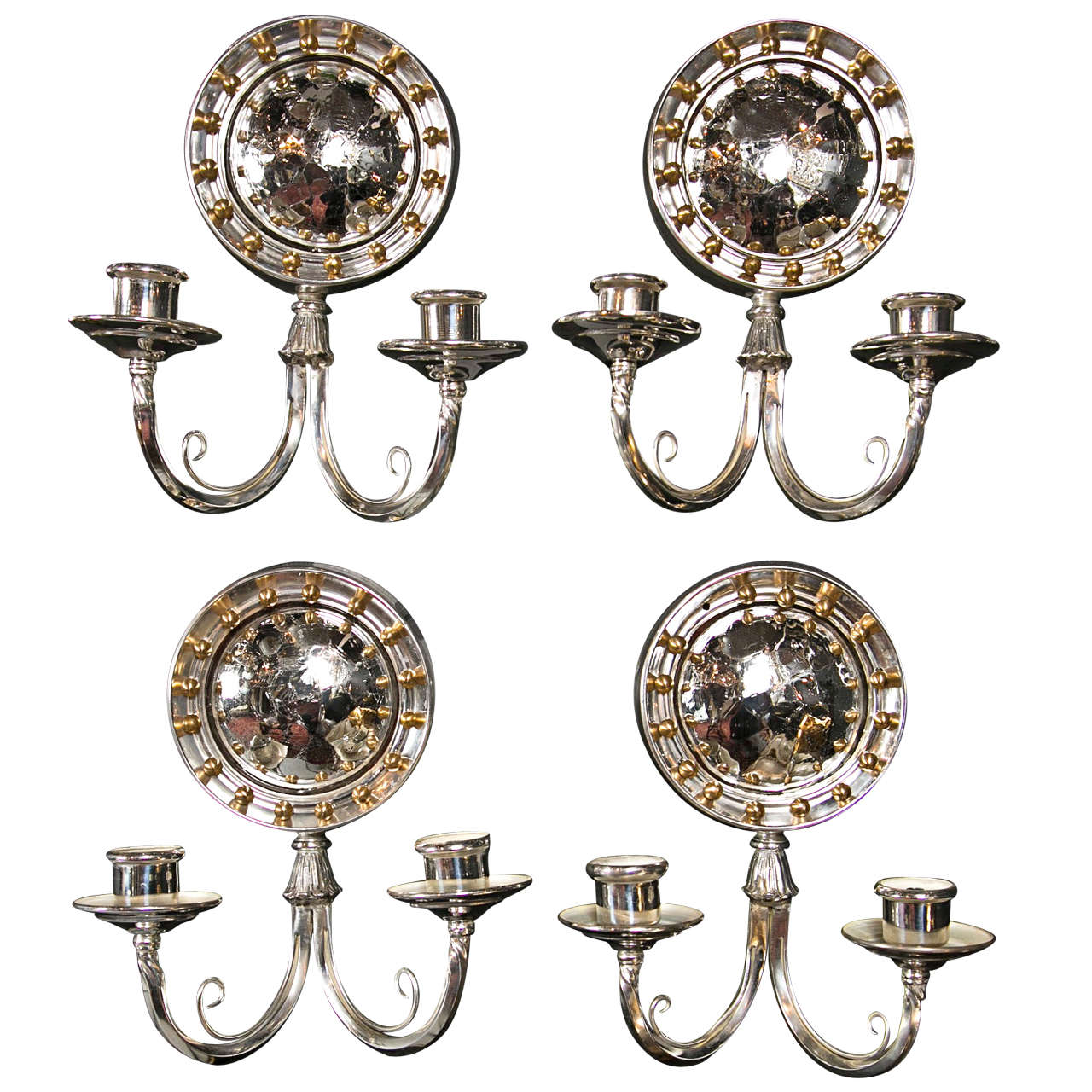 Set of Eight Circa 1920's Caldwell Sconces For Sale