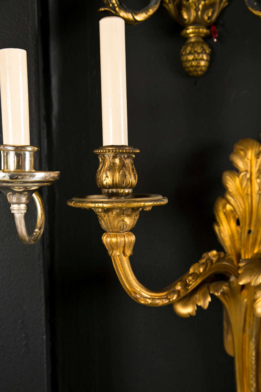 20th Century Pair of Caldwell Three Light Sconces For Sale