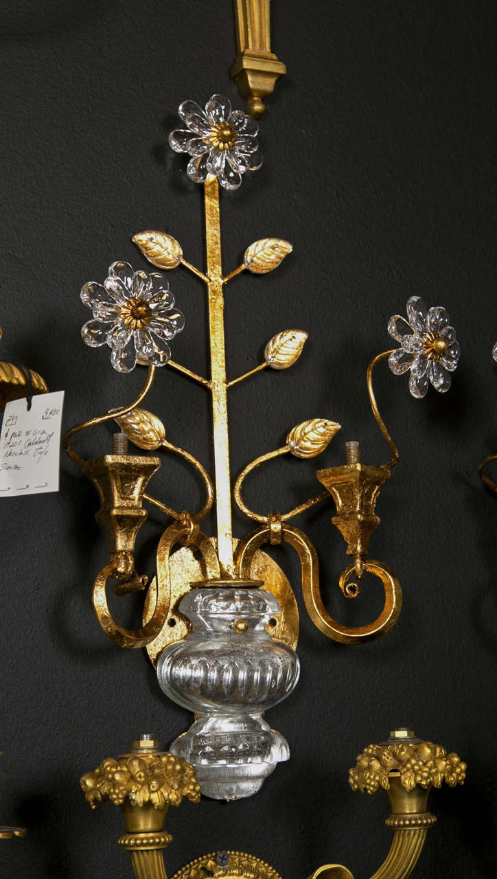 Mid-20th Century French Bagues Sconces Circa 1930 For Sale