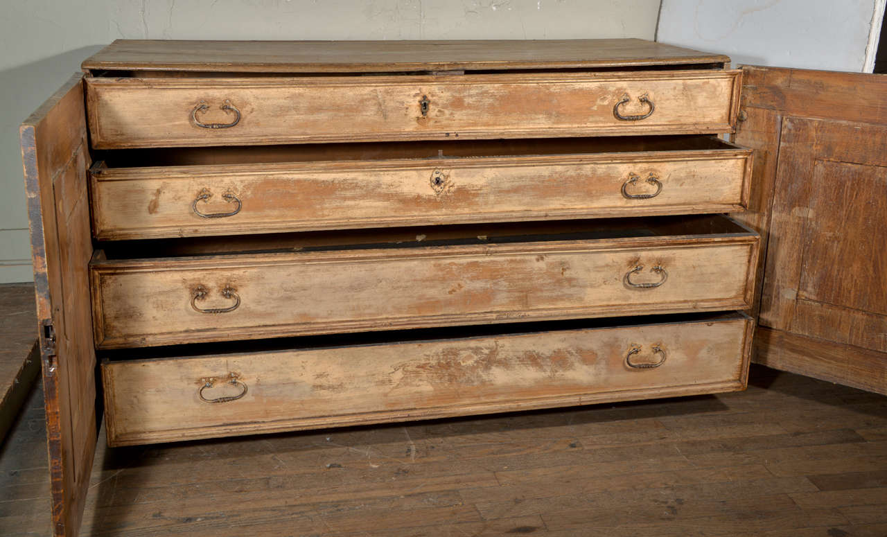 18th Century and Earlier 18th c. Painted Italian Linen Chest