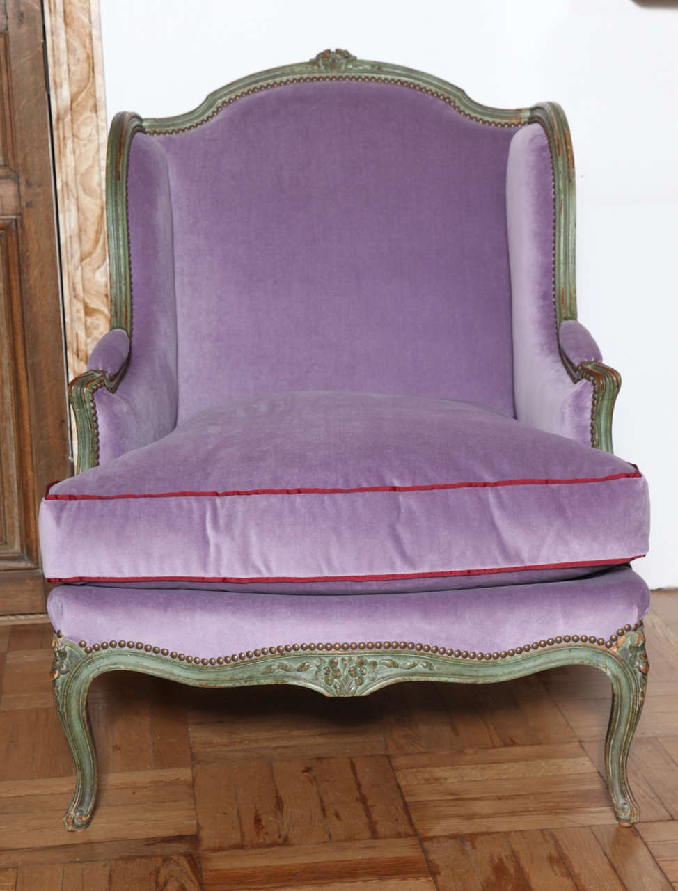 Unknown A Carved and Painted Large Louis XV Style Bergere, Mid 18th Century