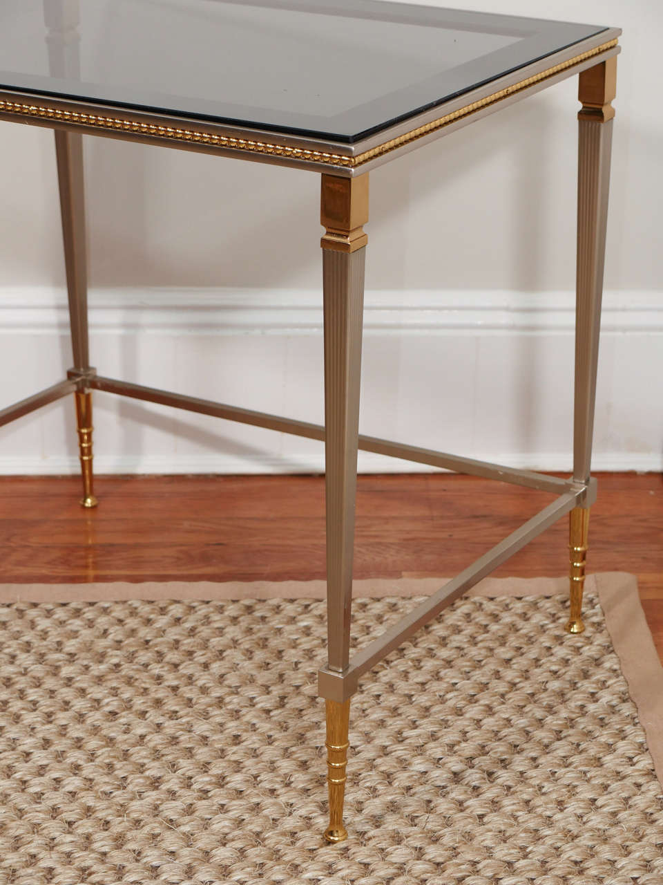 Set of Nickel and Brass Nesting Tables In Excellent Condition In New York, NY